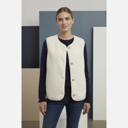 Billa teddy vest - off white