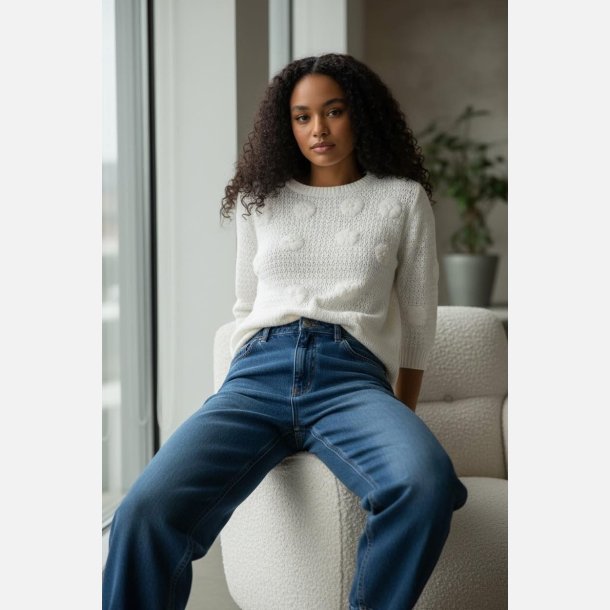 Nori strik - off white