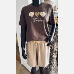 Krista t shirt  - brun