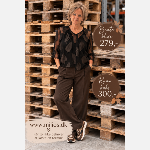 Beate bluse - sort