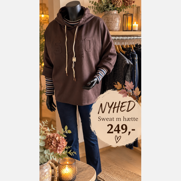 Oline sweat m/h�tte -choko