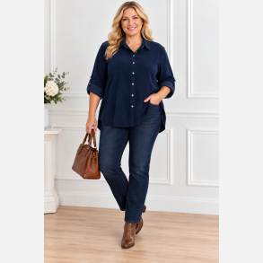 Fl�jls storskjorte - navy