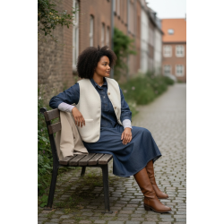 Billa teddy vest - off white