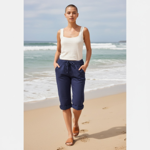 Stretch bermuda - navy