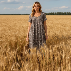 Solvej kjole - M�rk sand