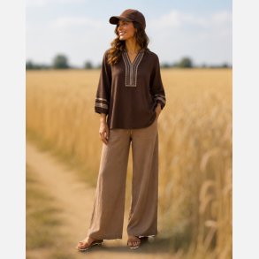 Dolly bluse -brun